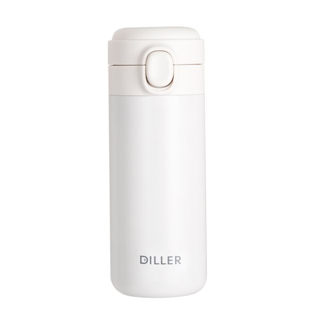 【Diller】316不鏽鋼 君享時尚保溫杯 350ml -白色