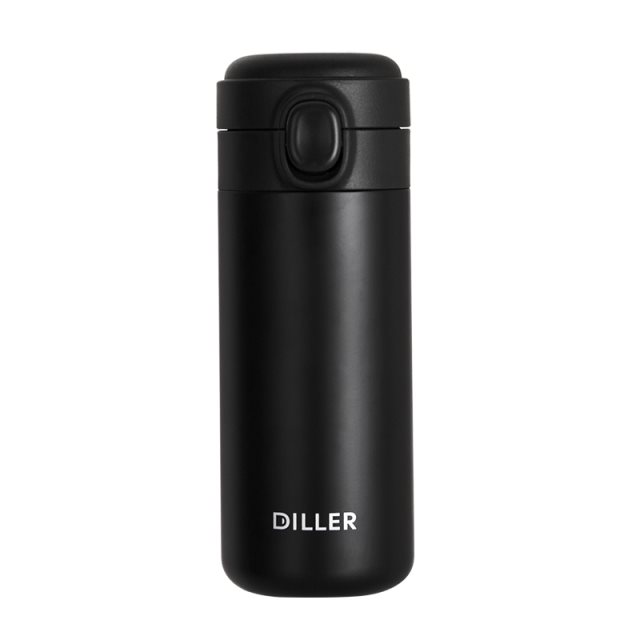 【Diller】316不鏽鋼 君享時尚保溫杯 350ml -黑色