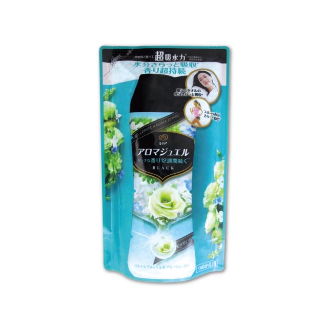 【日本P&G蘭諾】Aroma Jewel衣物芳香顆粒香香豆補充包 415ml/袋 翡翠綠彩(綠袋)