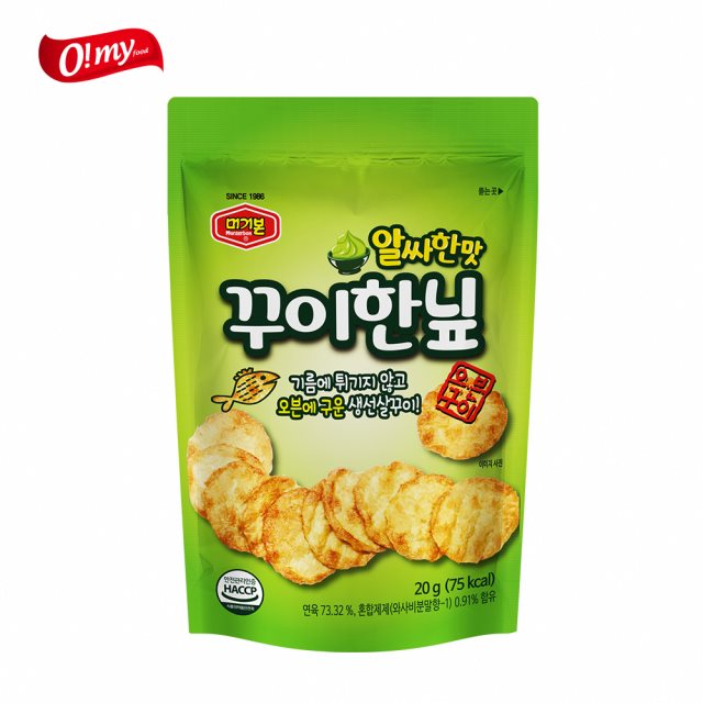 【歐邁福】 韓國烘烤魚酥-芥末口味20g