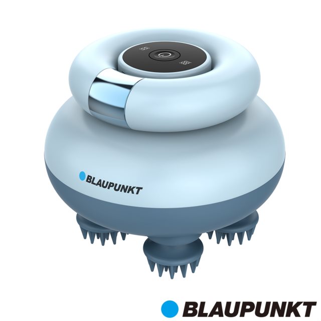 【德國藍寶BLAUPUNKT】智能乾濕舒壓頭部按摩器(BPB-M10TU)-藍色