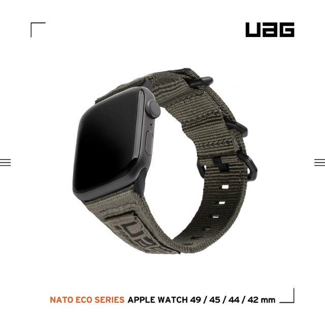 UAG Apple Watch 42/44/45/49mm Nato尼龍錶帶-鈦灰 [北都]