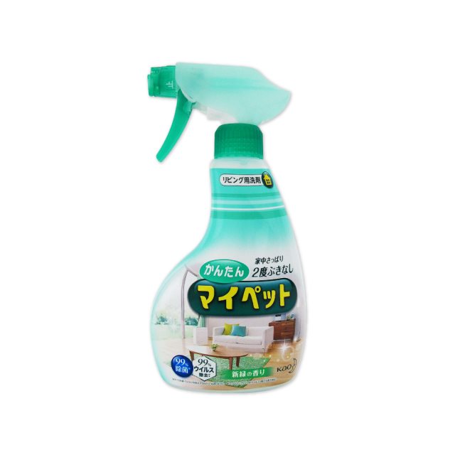 【日本KAO花王】多用途居家客廳去污消臭除塵鹼性泡沫噴霧萬用清潔劑400ml/瓶綠茶香(淺綠瓶)