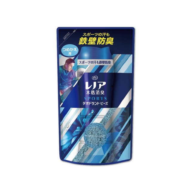 【日本P&G蘭諾】本格消臭衣物芳香顆粒香香豆455ml/袋(滾筒式或直立式皆適用)－運動清爽(藍袋)