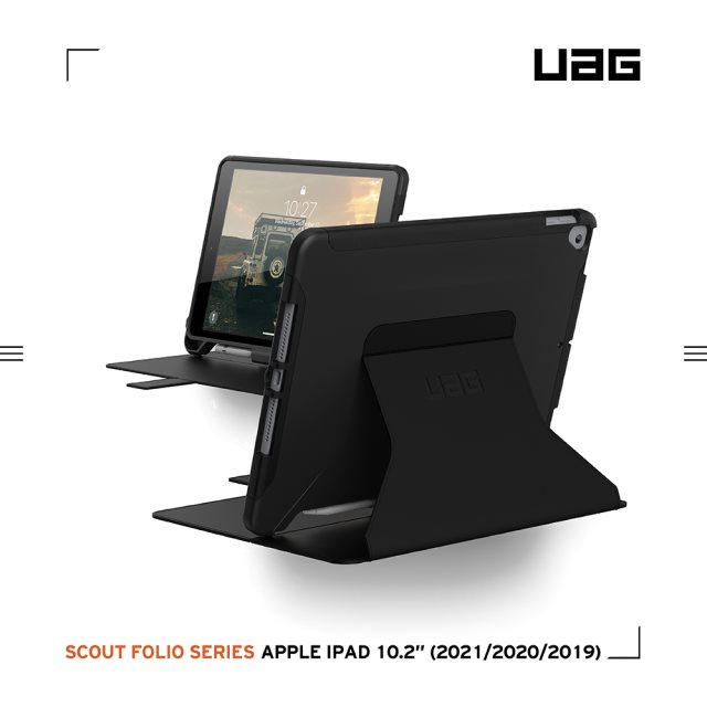UAG iPad 10.2吋耐衝擊極簡保護殼-黑 [北都]