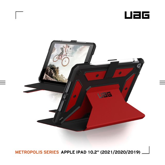 UAG iPad 10.2吋耐衝擊保護殼-紅 [北都]