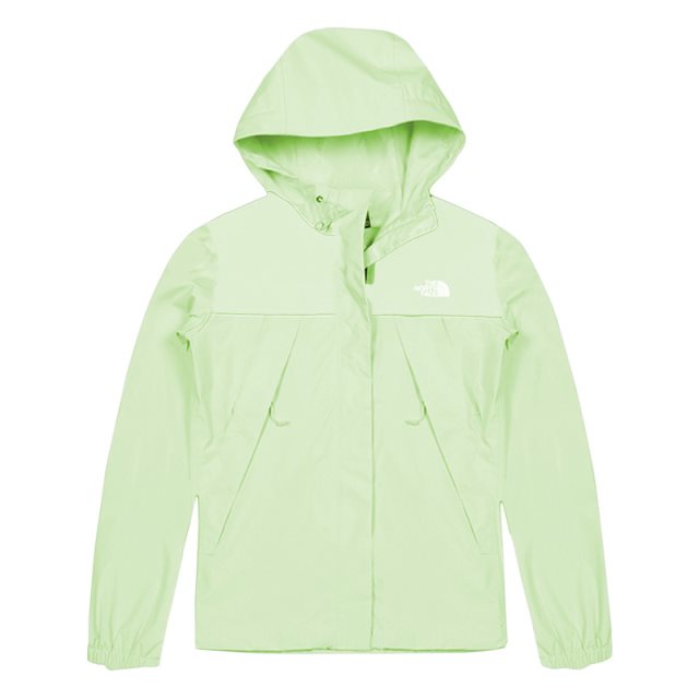 The North Face北面女款防水透氣連帽衝鋒衣(綠)XL