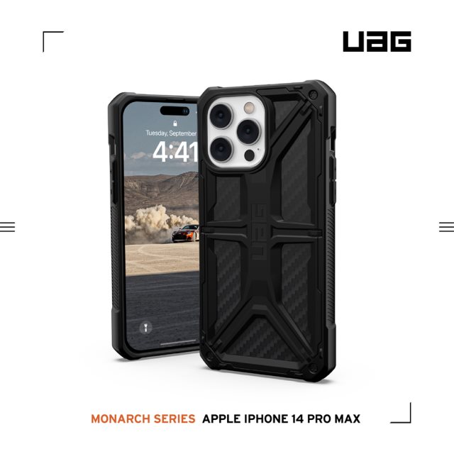 UAG iPhone 14 Pro Max 頂級版耐衝擊保護殼-碳黑 [北都]