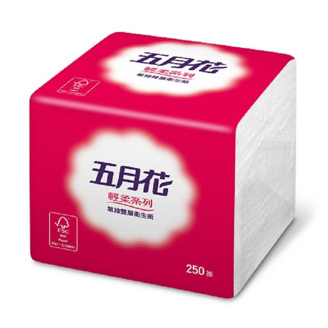 【五月花】單抽式衛生紙250抽x48包