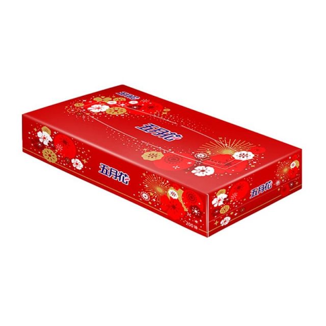 【五月花】日式扁盒盒裝面紙200抽x60盒