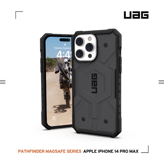 UAG iPhone 14 Pro Max 磁吸式耐衝擊保護殼-灰 [北都]