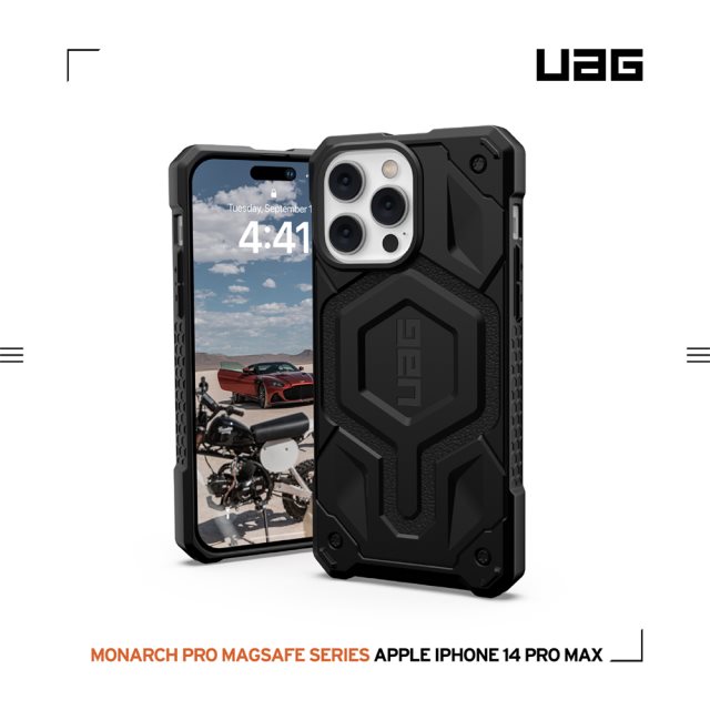 UAG iPhone 14 Pro Max 磁吸式頂級版耐衝擊保護殼-極黑 [北都]