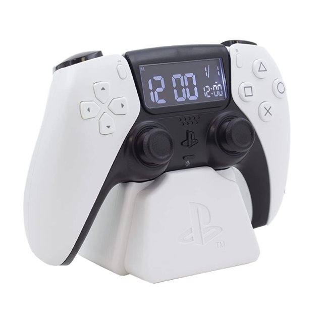 【Paladone UK】 PlayStation®5官方授權 白色手把 造型鬧鐘