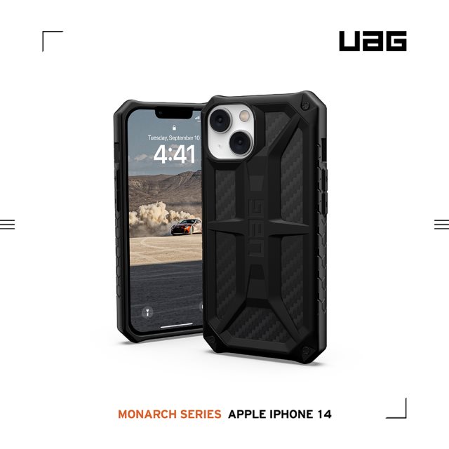 UAG iPhone 14 頂級版耐衝擊保護殼-碳黑 [北都]