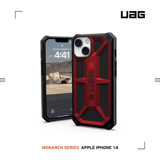 UAG iPhone 14 頂級版耐衝擊保護殼-紅金 [北都]