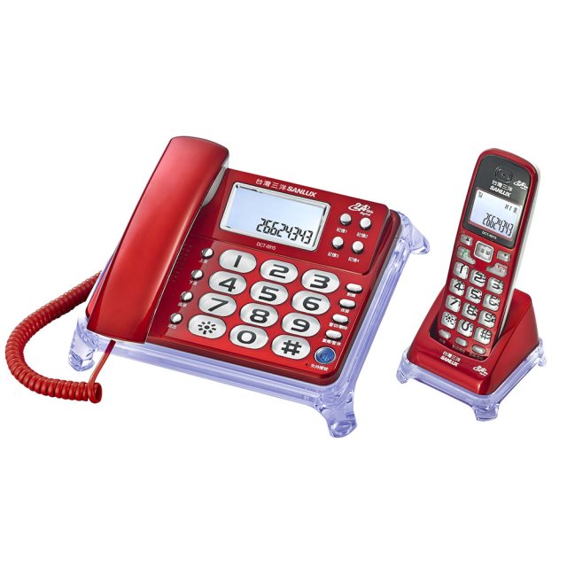 【SANLUX 台灣三洋】無線電話機 DCT-8915 (紅)
