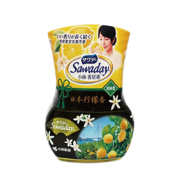 【日本小林製藥】Sawaday小林香居源日式香氛室內液體芳香劑350ml/瓶_檸檬香(黃瓶)
