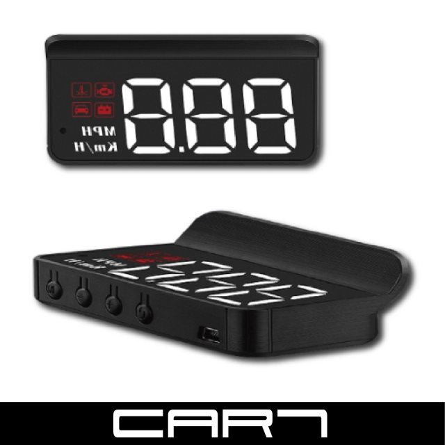【Car7 柒車市集】Car7 柒車市集 車用抬頭顯示器 OBD2白光大字體 水溫/電壓/車速/油溫