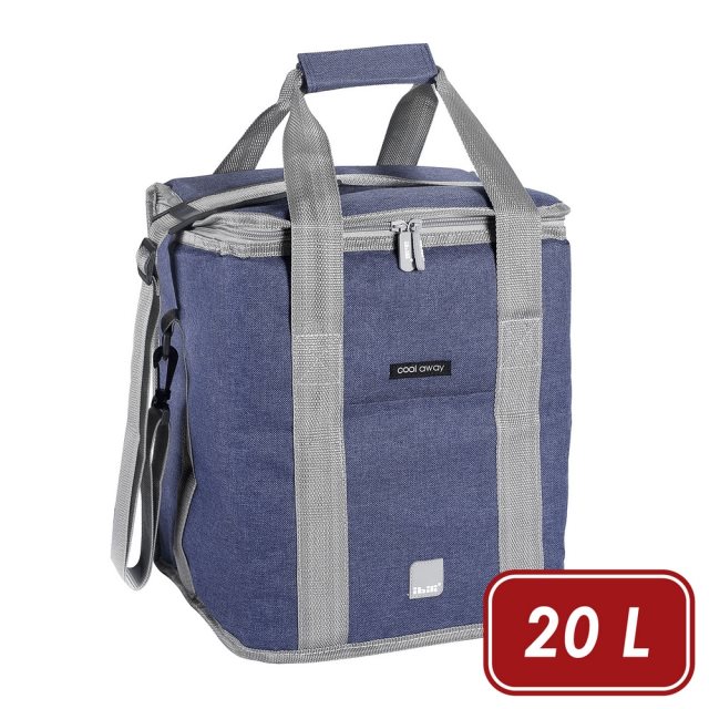【ibili】Dalvik肩背保冷袋(灰藍20L) | 保溫袋 保冰袋 野餐包 野餐袋 便當袋