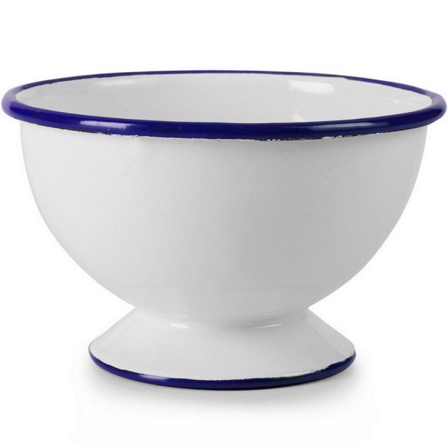 【ibili】高腳琺瑯餐碗(藍12cm) | 飯碗 湯碗
