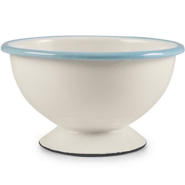 【ibili】高腳琺瑯餐碗(淡藍14cm) | 飯碗 湯碗