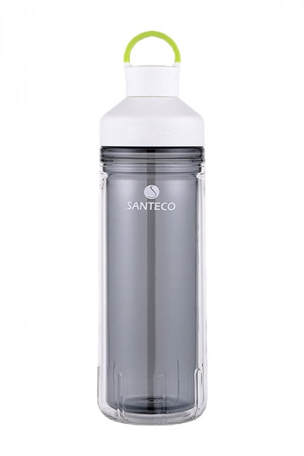 【Santeco】Ocean Tritan 雙層冷水瓶 590ml-暴風灰(冷水壺 環保杯 提環設計) [北都]