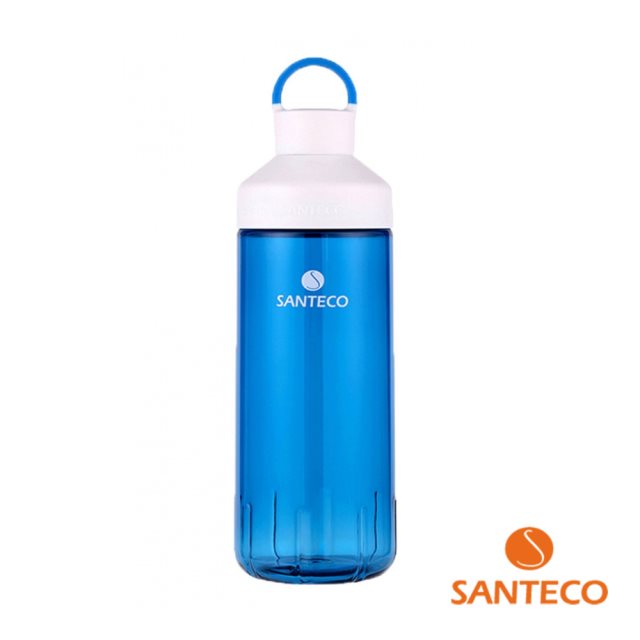 【Santeco】Ocean Tritan 雙層冷水瓶 710ml-海灣藍(冷水壺 環保杯 提環設計 ) [北都]