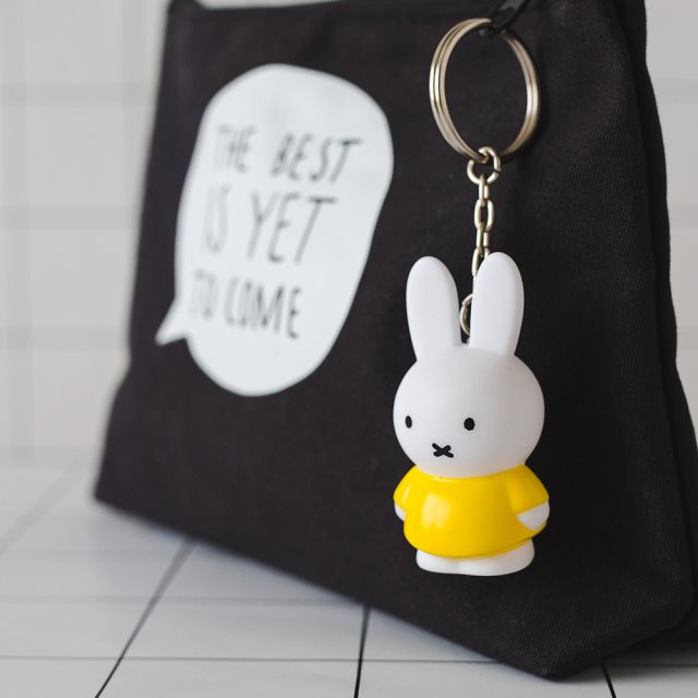 Miffy 米菲兔經典款公仔鑰匙圈吊飾 - 黃色