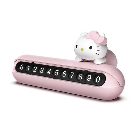 【Car7 柒車市集】正版授權 Hello Kitty 電話號碼牌 凱蒂貓 臨時停車號碼牌