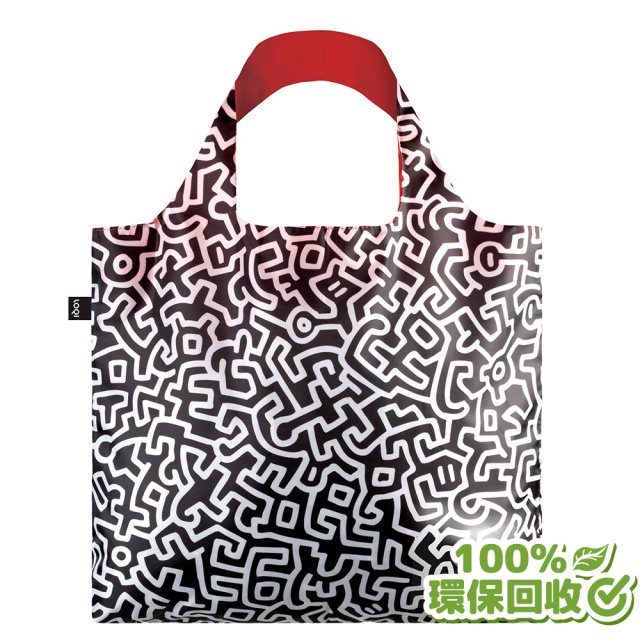 LOQI 凱斯哈林 環保春捲包購物袋（無扣帶、無暗袋）回收材質