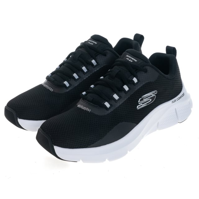 【SKECHERS】男鞋 休閒系列 FLEX COMFORT 黑色 (232686BKW)