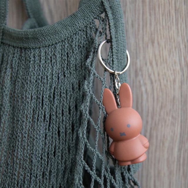 Miffy 米菲兔莫蘭迪色系款公仔鑰匙圈吊飾 - 紅棕色