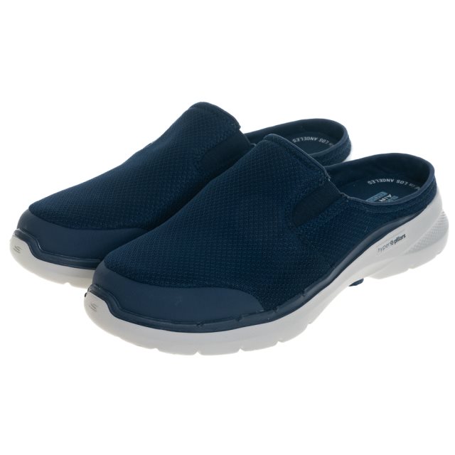 【SKECHERS】男鞋 健走系列涼拖鞋 GO WALK 6 藍色 (216270NVGY)