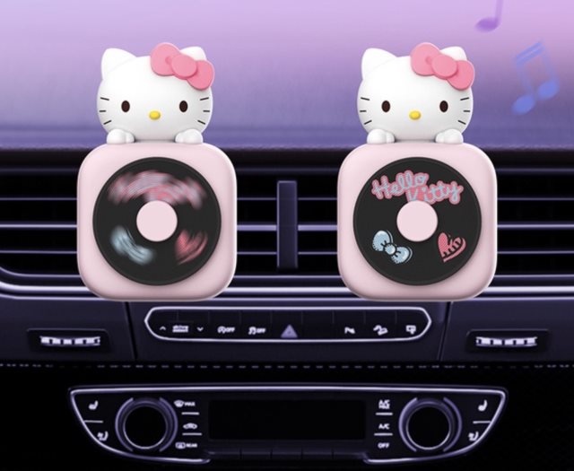 限量發售【Car7 柒車市集】 Hello Kitty CD機出風口唱片機汽車香氛