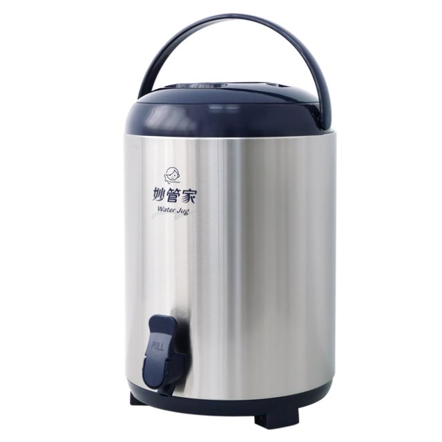 【妙管家】9.5L不鏽鋼保溫茶桶(雙出水口附杯架) HKTB-1000SSC2
