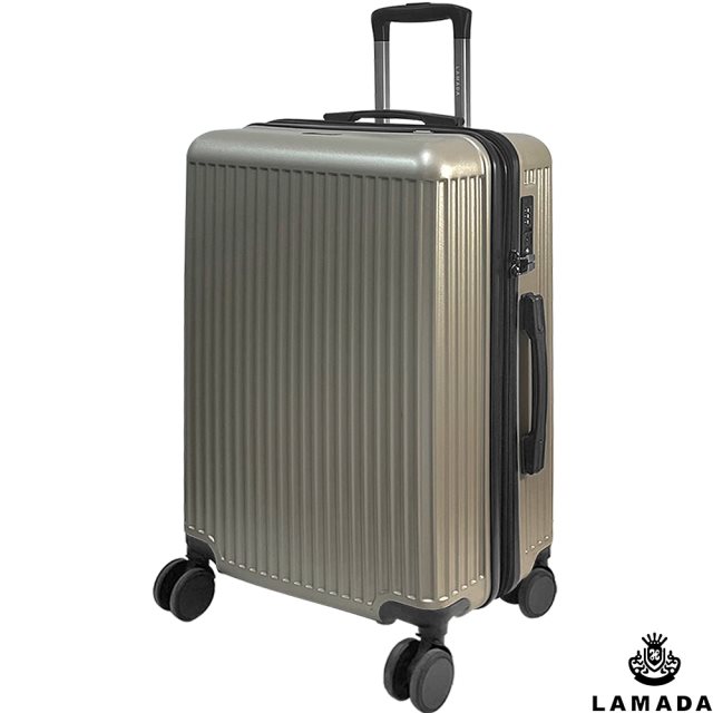 【LAMADA】20吋流線典藏系列登機箱/行李箱(香檳)