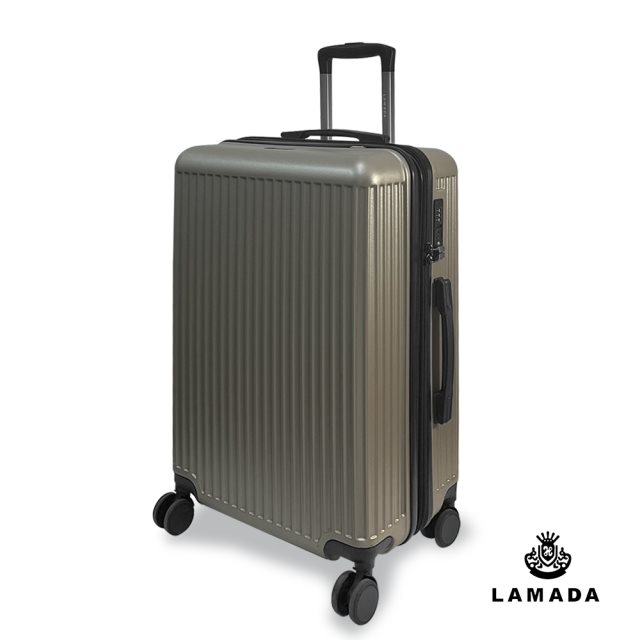 【LAMADA】24吋流線典藏系列行李箱/旅行箱(香檳)