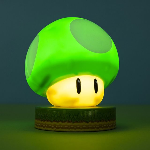 【Paladone UK】任天堂超級瑪利歐 綠色蘑菇造型燈 小夜燈 ICON系列