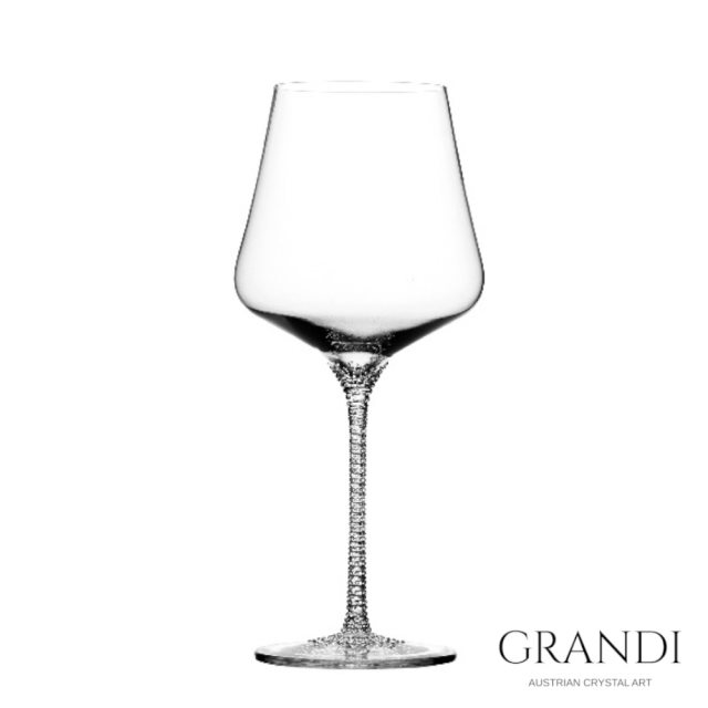 【GRANDI】豪華極光710會呼吸的 施華洛世奇水鑽紅酒杯710ml-1入