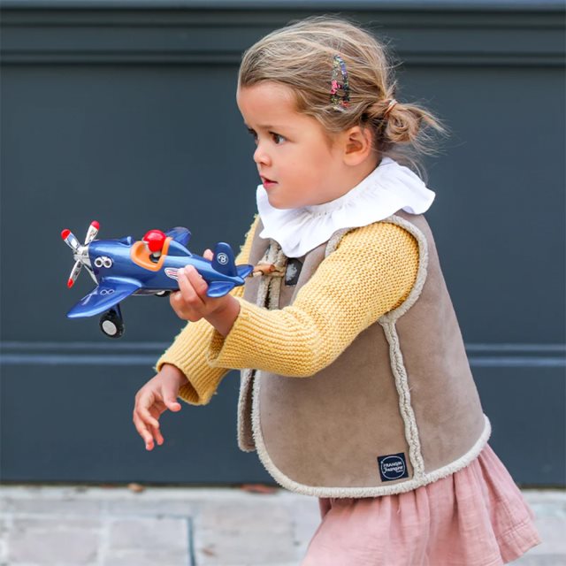法國Baghera 精緻玩具小飛機-寶藍