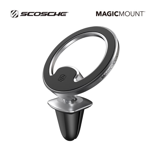 SCOSCHE 鋁合金升級版出風口磁鐵手機架 (MagSafe 適用)-銀色-MEMSV-SP