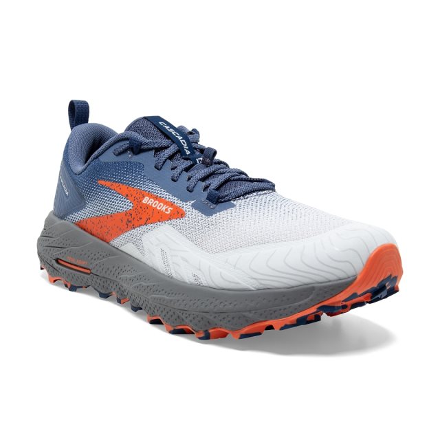 【BROOKS】男鞋 慢跑鞋 避震緩衝象限 CASCADIA 17 寬楦 灰x藍(1104032E405)