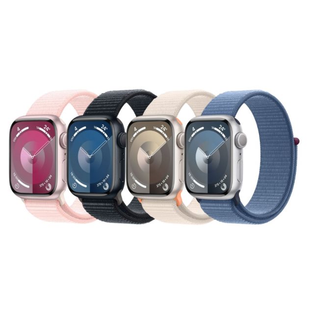 Apple Watch S9 GPS 41mm 鋁金屬錶殼/運動型錶環 粉紅色/午夜色/星光色/銀色 智慧手錶 欣亞 #雙11