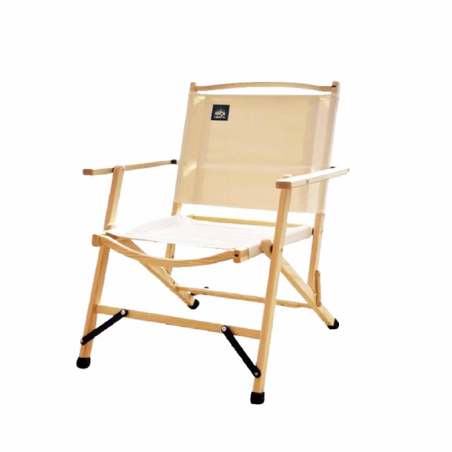 【歐客戶外】CAMPP33新版二代純手工實木可收納椅-限量幕光白