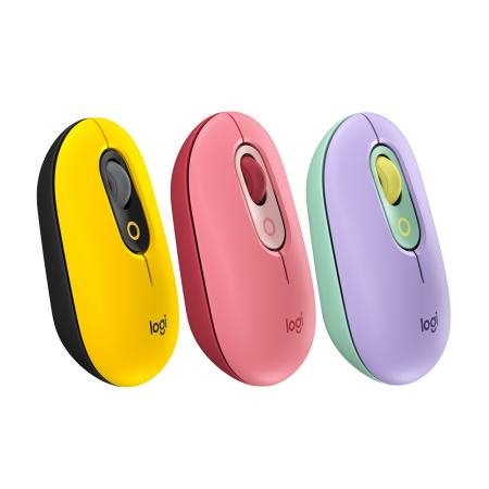  羅技 Pop Mouse 無線藍芽滑鼠(夢幻紫/魅力桃)/自訂表情符號/切換3台裝置