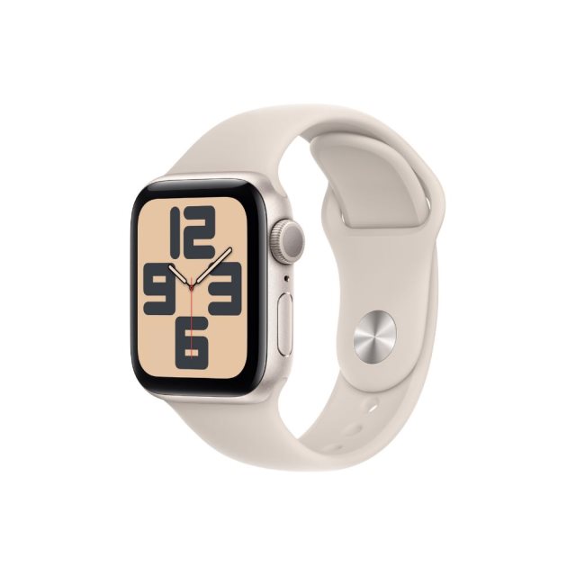 Apple Watch SE (2023)/40 公釐星光色鋁金屬錶殼/星光色運動型錶帶 M/L *MR9V3TA S/M *MR9U3TA 智慧手錶 #雙11