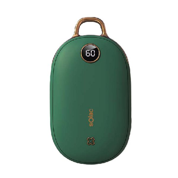 【Solac】 SJL-C02 充電式暖暖包-綠色 ( 暖手寶 暖暖蛋 電暖器 保暖抗寒 安全防爆 恆溫顯示 聖誕節交換禮物) [北都]