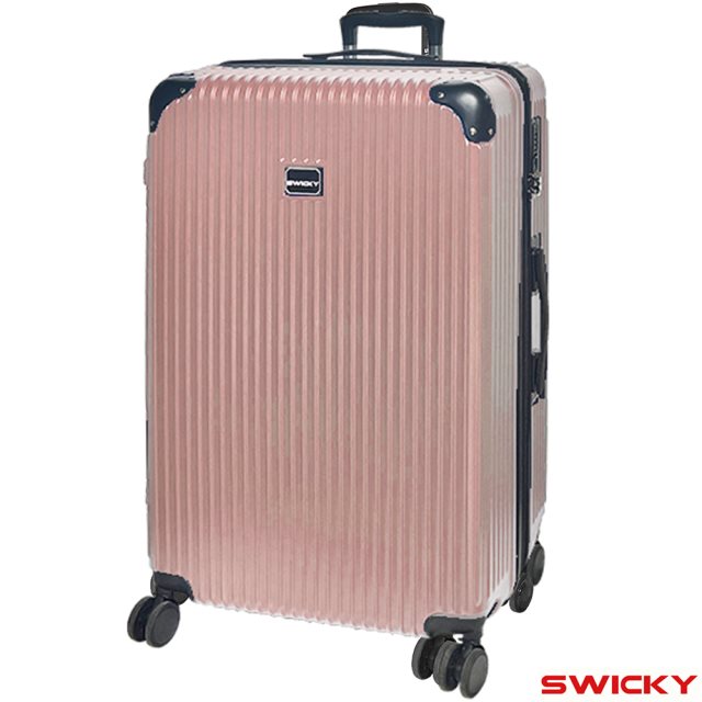 【SWICKY】28吋都市經典系列旅行箱/行李箱(玫瑰金)