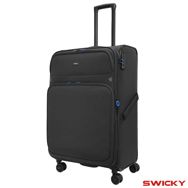 【SWICKY】28吋 復刻都會系列旅行箱/行李箱(黑)