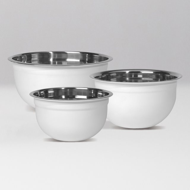 【NOW】深型打蛋盆3件(雪白) | 不鏽鋼攪拌盆 料理盆 洗滌盆 備料盆